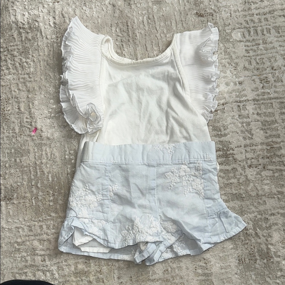 Janie and Jack White Textured Top
